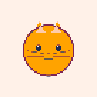Pixel-art cat face in the PICO-8 palette