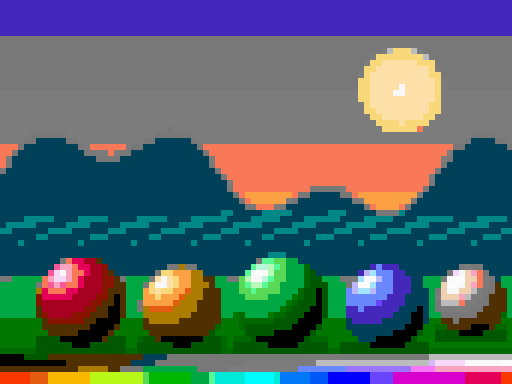 Test scene in the NES palette